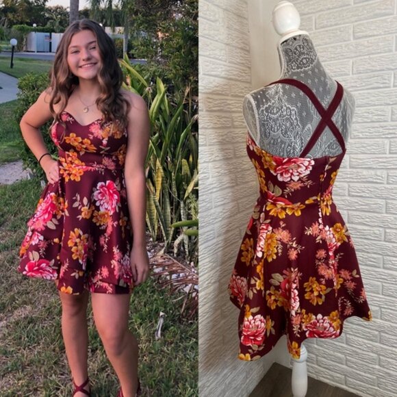 Clear Out‼️ Floral Print Strapless Dress - Picture 7 of 7